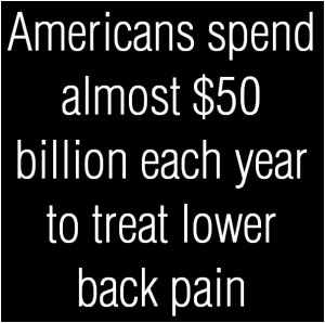 $50 Billion Annually spent to treat lower back pain